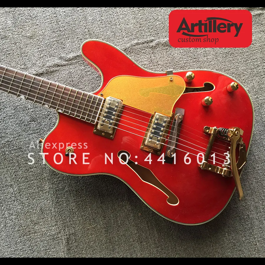 In stock factory custom jazz guitar semi-hollow body TELE electric guitar musical instrument shop
In stock factory custom jazz guitar semi-hollow body TELE electric guitar musical instrument shop