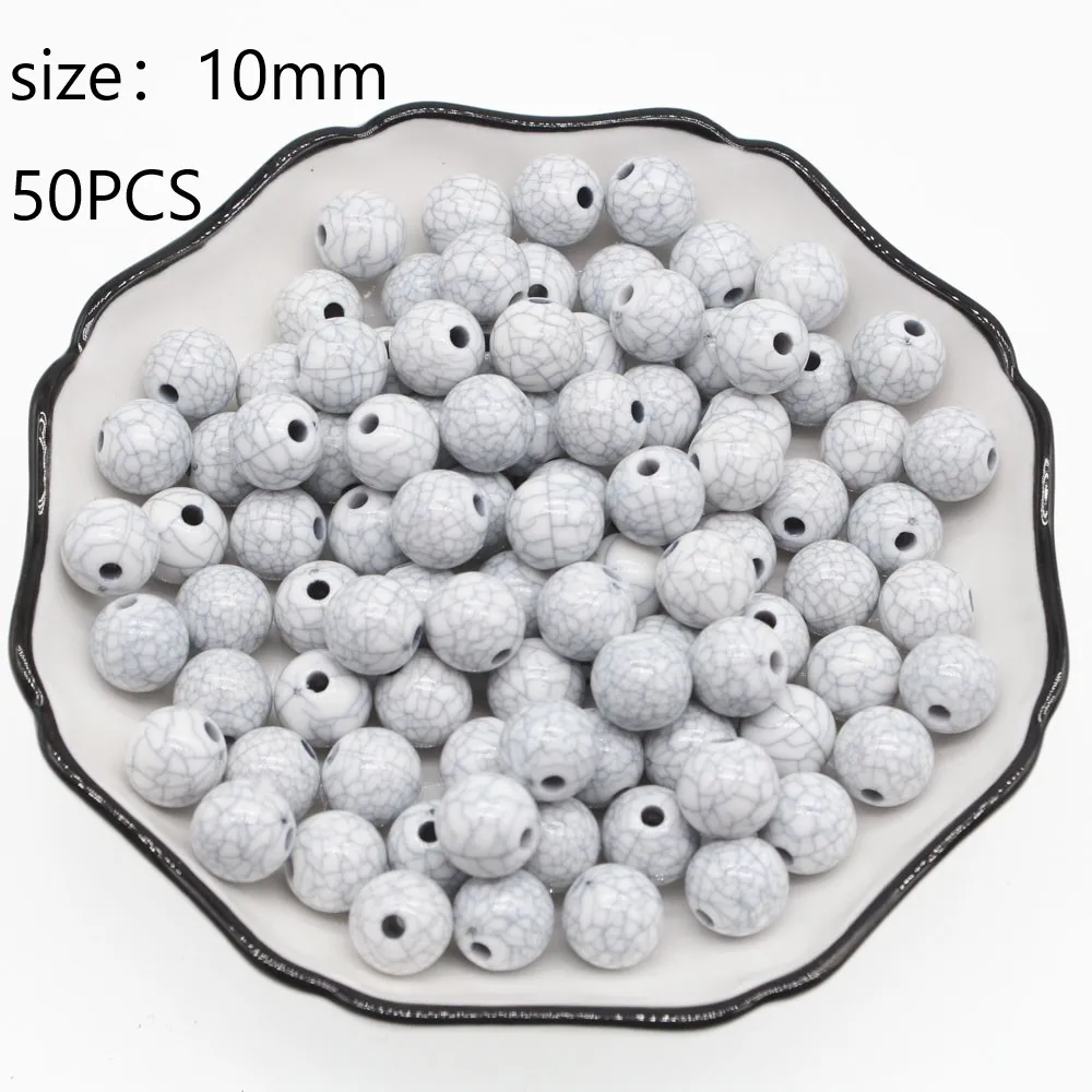 CHONGAI 100Pcs 6mm/8mm/10mm Acrylic Crack Round Ball Spacer Beads For Jewelry Making DIY Jewelry Accessories
CHONGAI 100Pcs 6mm/8mm/10mm Acrylic Crack Round Ball Spacer Beads For Jewelry Making DIY Jewelry Accessories
