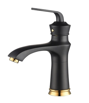 Kitchen bathroom all copper basin faucet gold black hot and cold faucet basin faucet wx5101603
Kitchen bathroom all copper basin faucet gold black hot and cold faucet basin faucet wx5101603
