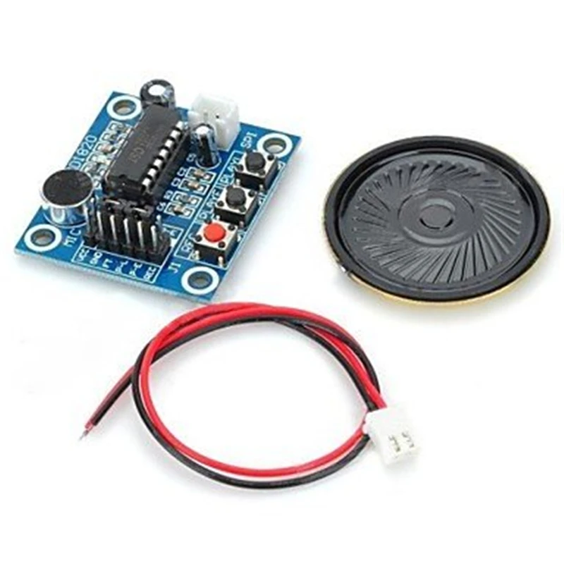 ISD1820 recording module voice module the voice board telediphone module board with Microphones + Loudspeaker
ISD1820 recording module voice module the voice board telediphone module board with Microphones + Loudspeaker