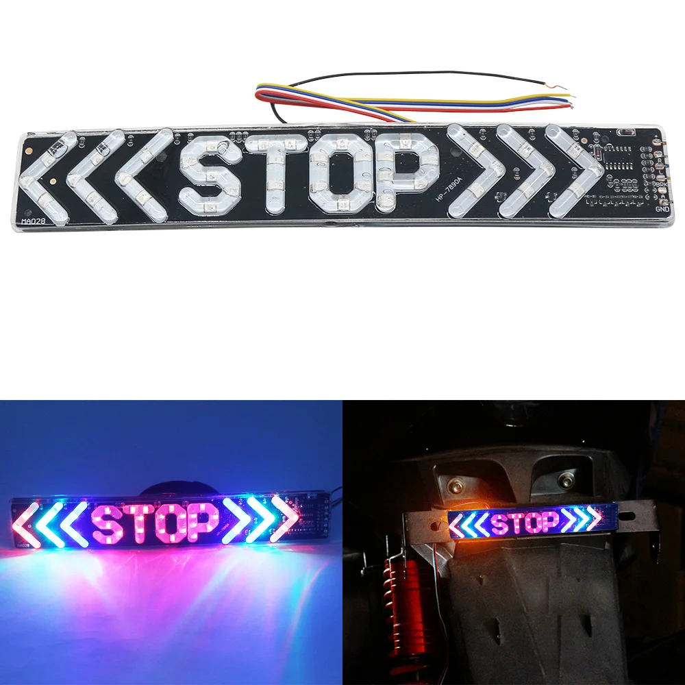 Motorcycle LED Brake Light Turn Signal Flashing 12V Universal Motorbike Scooter Tail Light STOP Indicator Traffic Warning Light
Motorcycle LED Brake Light Turn Signal Flashing 12V Universal Motorbike Scooter Tail Light STOP Indicator Traffic Warning Light