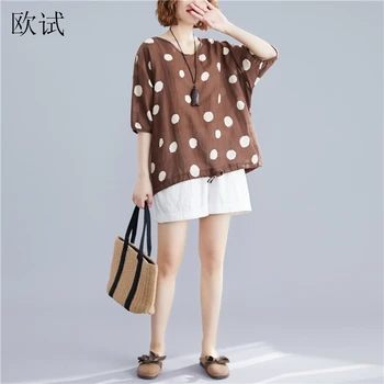 Plus Size Polka Dot Tee Top Tshirt Vintage Cotton Tshirts Tops Women Summer T-shirt Woman T Shirt Femme 2020 Camiseta Mujer
Plus Size Polka Dot Tee Top Tshirt Vintage Cotton Tshirts Tops Women Summer T-shirt Woman T Shirt Femme 2020 Camiseta Mujer