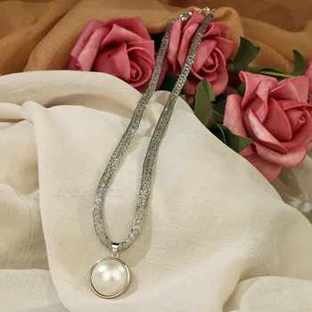 South sea MABE pearl white coin pendant necklace 17inch wholesale beads nature FPPJ woman 2018
South sea MABE pearl white coin pendant necklace 17inch wholesale beads nature FPPJ woman 2018