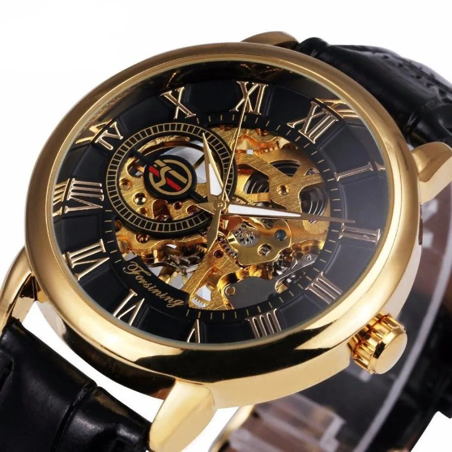 High quality faux leather band Men's Watch 3D Hollow Engraving Case Roman Number Skeleton Dial Mechanical Watch Drop shipping
High quality faux leather band Men's Watch 3D Hollow Engraving Case Roman Number Skeleton Dial Mechanical Watch Drop shipping
