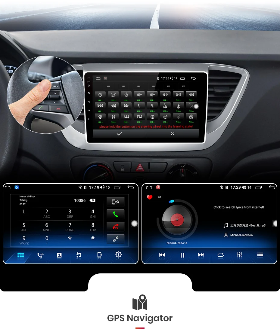 Sale Junsun V1pro 4G+64G CarPlay Android 9.0 DSP For Hyundai Solaris Verna 2017 2018 Car Radio Multimedia Navigation GPS RDS 2 din 9