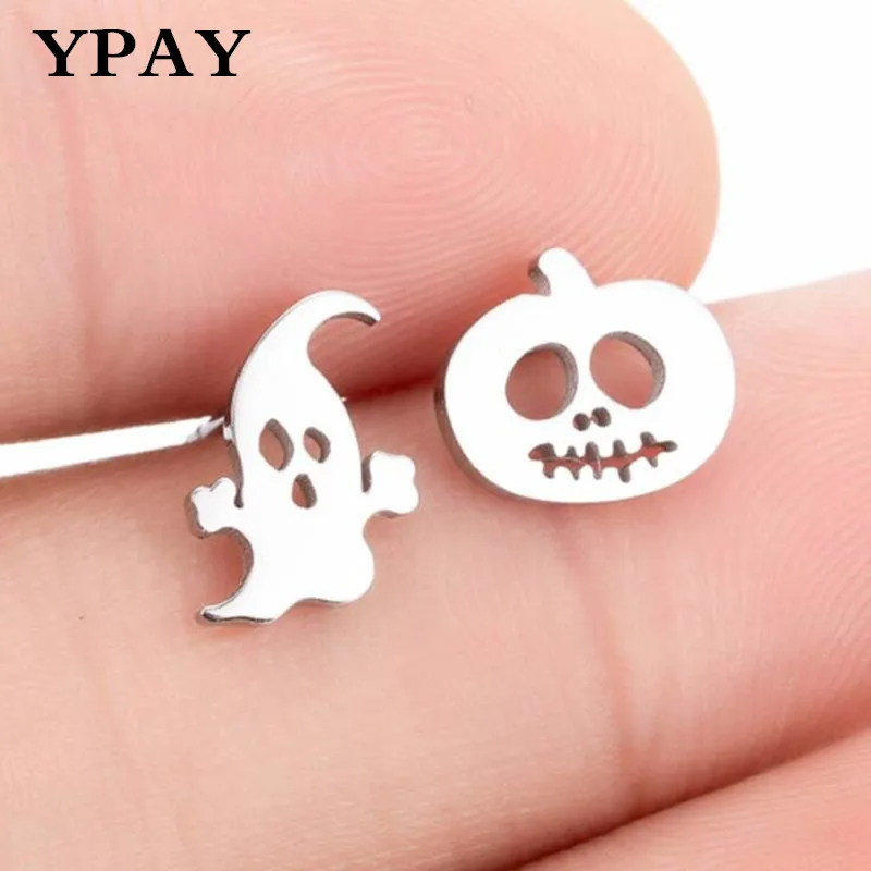 Creative Pumpkin Ghost Stud Earrings Fashion Ladies Jewelry Temperament Asymmetric Stainless Steel Stud Earrings Halloween Gift
Creative Pumpkin Ghost Stud Earrings Fashion Ladies Jewelry Temperament Asymmetric Stainless Steel Stud Earrings Halloween Gift