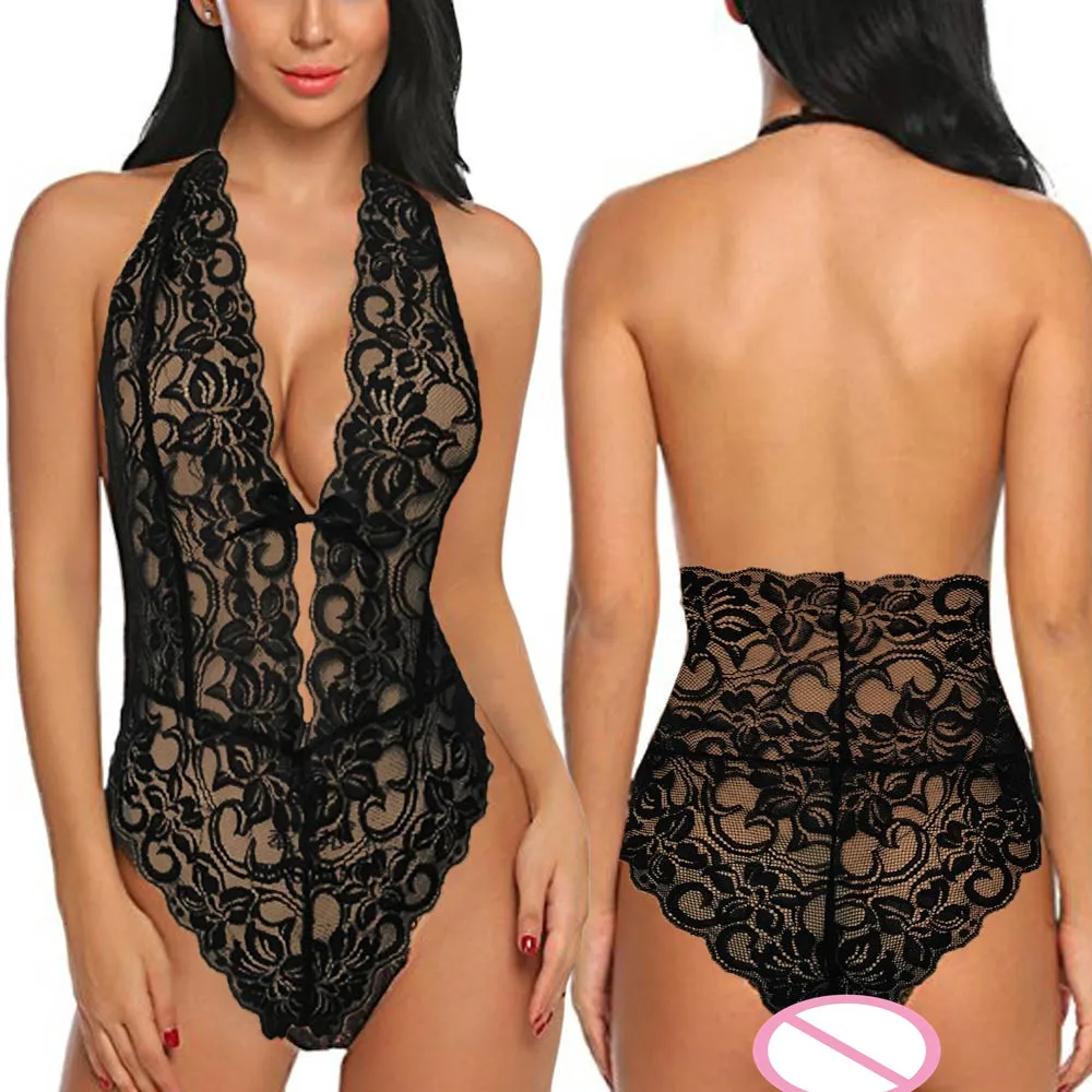 Women Sexy Lingerie Nightwear Underwear G String Lace Halter Teddies Bodysuits Backless Erotic Lingerie Sexy Costumes Sleepwear
Women Sexy Lingerie Nightwear Underwear G String Lace Halter Teddies Bodysuits Backless Erotic Lingerie Sexy Costumes Sleepwear