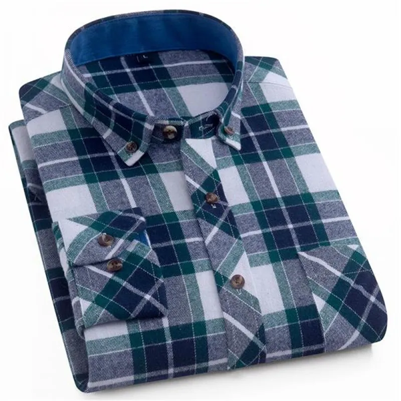2019 Spring Autumn Mens Flannel Plaid Shirts Cotton Casual Long Sleeve Shirt Men Soft Comfort Slim Fit Styles Male Clothes
2019 Spring Autumn Mens Flannel Plaid Shirts Cotton Casual Long Sleeve Shirt Men Soft Comfort Slim Fit Styles Male Clothes