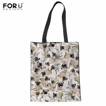 FORUDESIGNS Cute 3D Puzzle Pug Dog/Puppy Print Cloth Bags for Woman Casual Large Girls Linen Shopping Tote Bags Reusable Eco Bag
FORUDESIGNS Cute 3D Puzzle Pug Dog/Puppy Print Cloth Bags for Woman Casual Large Girls Linen Shopping Tote Bags Reusable Eco Bag