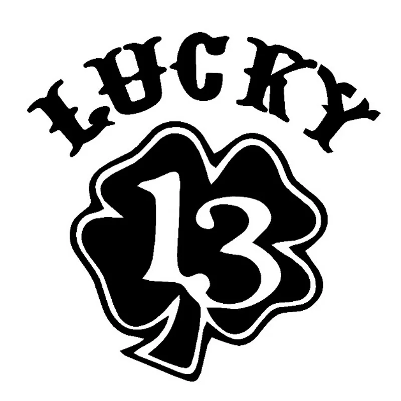 Фото 13*11CM 13 LUCKY Shamrock Reflective Car Stickers Decals Motorcycle Accessories Styling Black/Silver C1-0144 | Автомобили и