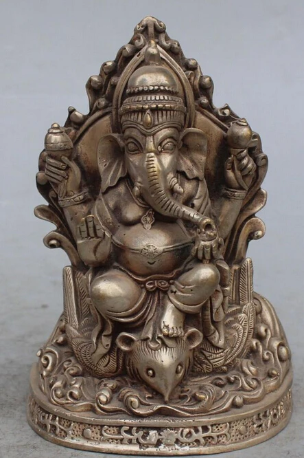 6" Chinese Tibet Silver 4 Arms Ganapati Ganesh Lord Ganesha Buddha Mouse Statue S0706
6" Chinese Tibet Silver 4 Arms Ganapati Ganesh Lord Ganesha Buddha Mouse Statue S0706
