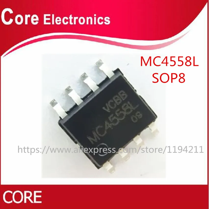 Операционный усилитель MC4558L SOP8 MC4558 SOP 4558 SOP-8 50 шт. | Электронные компоненты и