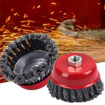 4PCS Twisted Wire Wheel Rotating Bowl Type Wire Brush For Angle Grinder Rust Paint Removal
4PCS Twisted Wire Wheel Rotating Bowl Type Wire Brush For Angle Grinder Rust Paint Removal