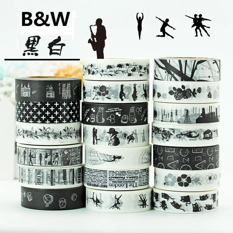 19Designs B&W Ballet/Love/Music/LACE/Flower Pattern Japanese Washi Decorative Adhesive DIY Masking Paper Tape Label Sticker gift
19Designs B&W Ballet/Love/Music/LACE/Flower Pattern Japanese Washi Decorative Adhesive DIY Masking Paper Tape Label Sticker gift