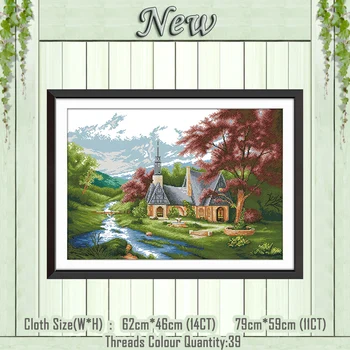 Church countryside river decor painting counted printed on the canvas DMC 11CT 14CT kits Cross Stitch embroidery needlework Sets
Church countryside river decor painting counted printed on the canvas DMC 11CT 14CT kits Cross Stitch embroidery needlework Sets