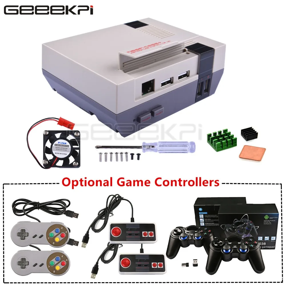 GeeekPi NESPi Case+ Plus Retroflag Kit with Fan+Optional SNES/Turbo/2.4G Wireless Game Controllers for Raspberry Pi 3 B+ /3/2B
GeeekPi NESPi Case+ Plus Retroflag Kit with Fan+Optional SNES/Turbo/2.4G Wireless Game Controllers for Raspberry Pi 3 B+ /3/2B