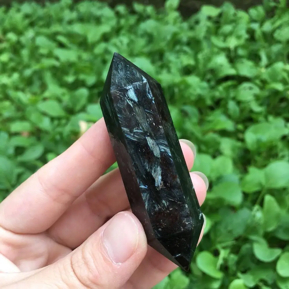 Natural Astrophyllite Crystal Wand black Crystal Double-pointed Treatment Stone For Ornaments Decor Gift
Natural Astrophyllite Crystal Wand black Crystal Double-pointed Treatment Stone For Ornaments Decor Gift