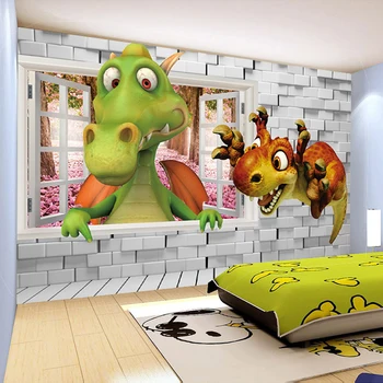 Custom Photo Wallpaper 3D Cartoon Cute Dinosaur Brick Wall Children Room Bedroom Background Wall Decor Mural Wallpaper Kids
Custom Photo Wallpaper 3D Cartoon Cute Dinosaur Brick Wall Children Room Bedroom Background Wall Decor Mural Wallpaper Kids