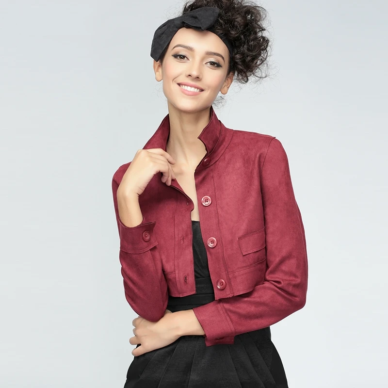 2016 Spring Autumn Women Buttons Suede Small Shawl Short Cardigan Long Sleeve Small Jacket Female Single Breasted Thin Coat W794
2016 Spring Autumn Women Buttons Suede Small Shawl Short Cardigan Long Sleeve Small Jacket Female Single Breasted Thin Coat W794