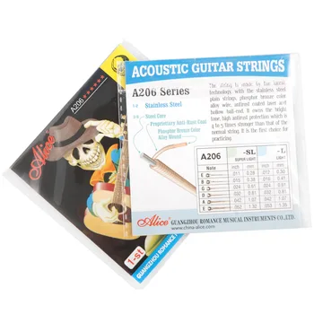 Acoustic Guitar Stainless Steel String Alice A206 A206SL .011 inch 0.28 mm 1st E First Single String encordoamento
Acoustic Guitar Stainless Steel String Alice A206 A206SL .011 inch 0.28 mm 1st E First Single String encordoamento