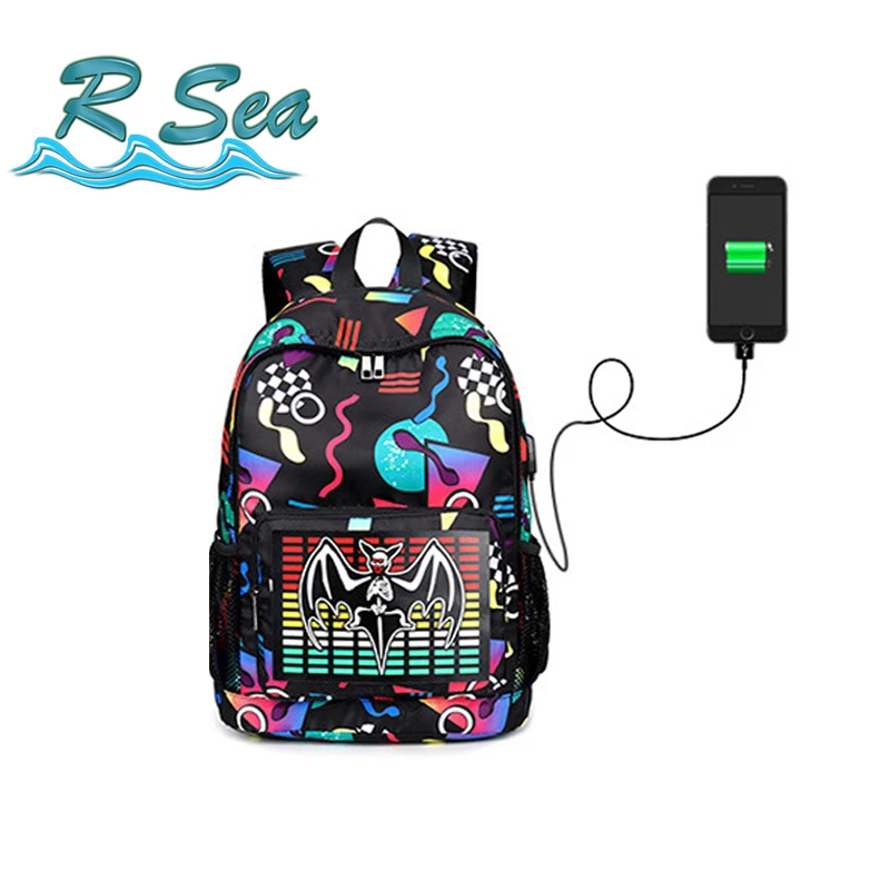 Backpack Fashion voice-activated luminous Backpack USB charging Backpack Trend single diagonal Teenager School bag Hot Sale
Backpack Fashion voice-activated luminous Backpack USB charging Backpack Trend single diagonal Teenager School bag Hot Sale