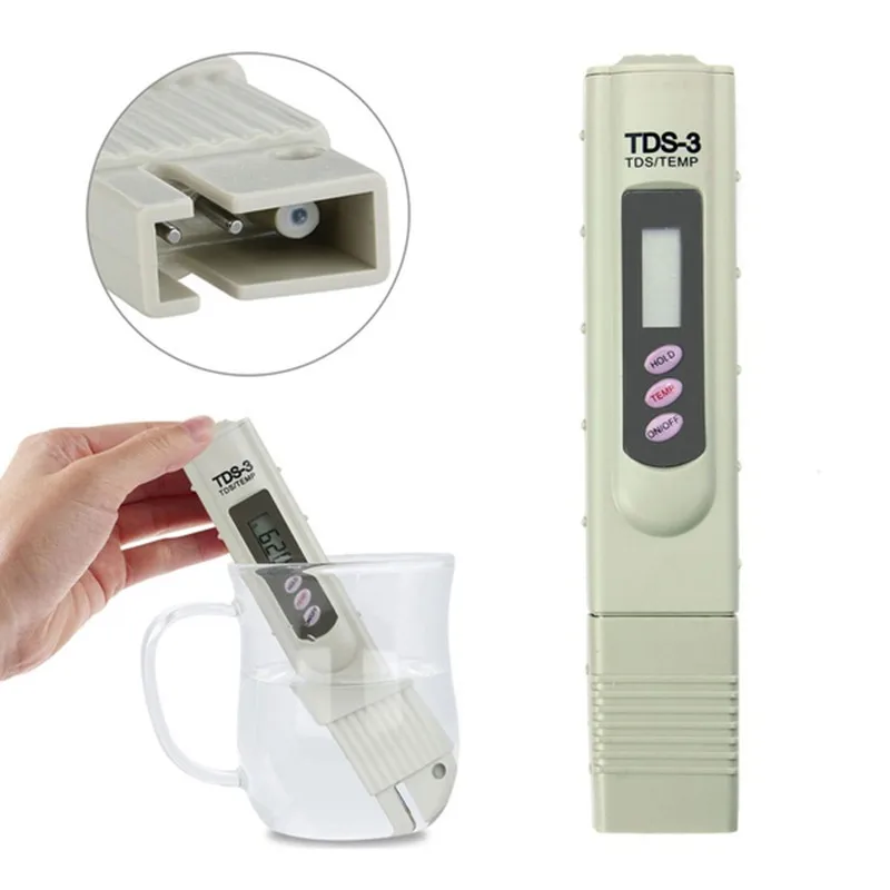 1PC Portable Digital TDS Meter Tester LCD Water Quality Testing Pen Purity Filter Accurate Monitor 0-9990 PPM Temp
1PC Portable Digital TDS Meter Tester LCD Water Quality Testing Pen Purity Filter Accurate Monitor 0-9990 PPM Temp