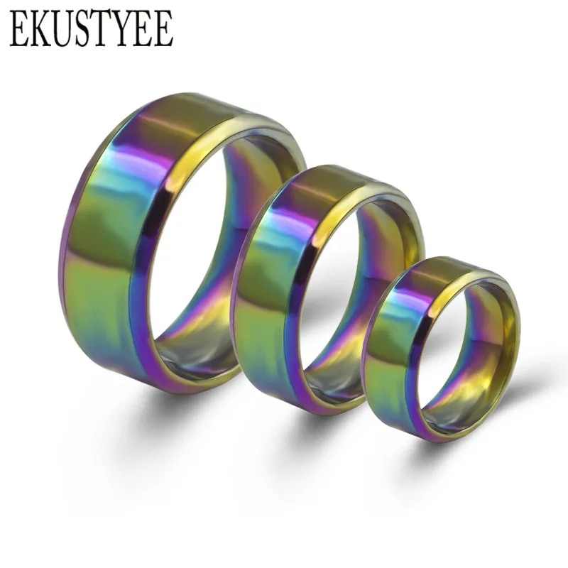 8mm Stainless Steel Rings for men Colorful Rainbow Rings Fashion Jewelry Party Gift
8mm Stainless Steel Rings for men Colorful Rainbow Rings Fashion Jewelry Party Gift