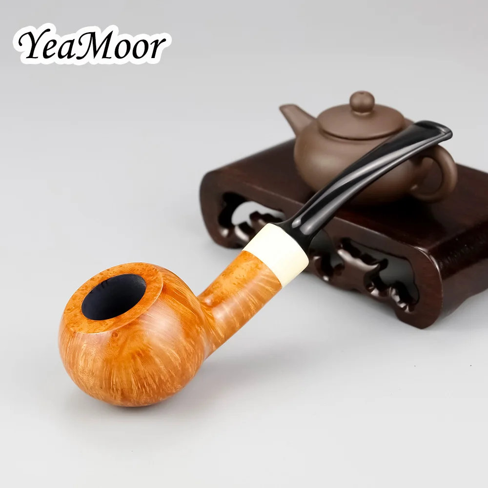Round Tobacco Bowl Briar Pipe 9mm Filter Tobacco Pipe Smoking Pipe Set 20 filter 50 cleaner free White Insert Briar Wood Pipe
Round Tobacco Bowl Briar Pipe 9mm Filter Tobacco Pipe Smoking Pipe Set 20 filter 50 cleaner free White Insert Briar Wood Pipe