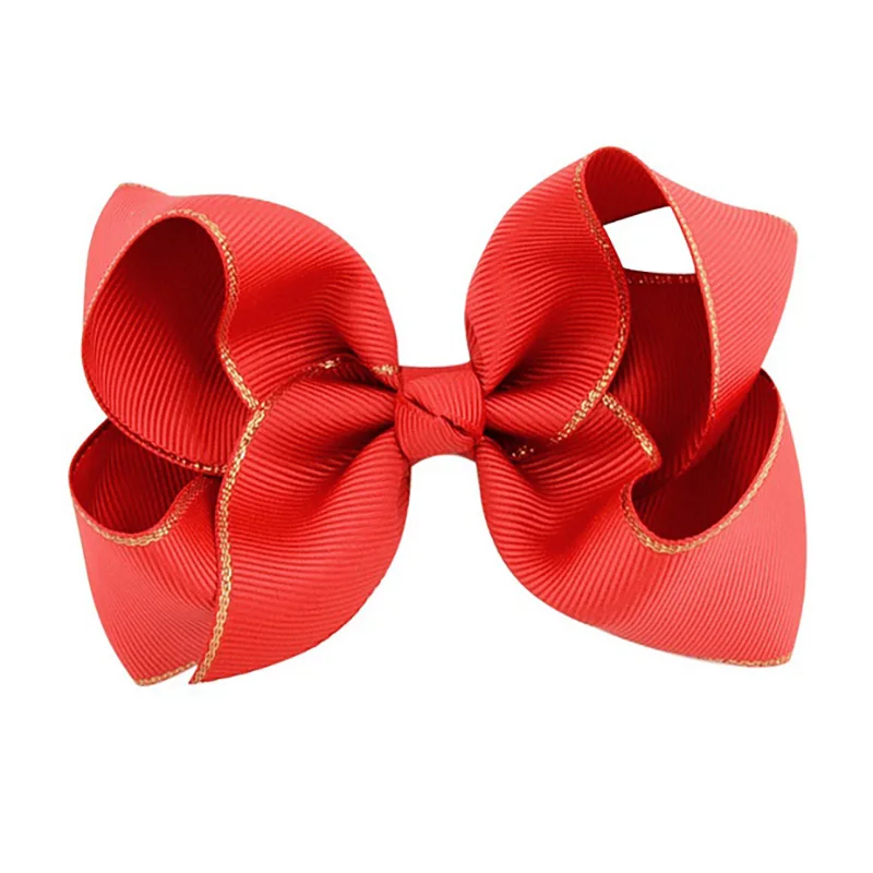1Pcs 4 Inch Boutique Solid Grosgrain Ribbon Bow With Gold verge Hair Clip For DIY Girls Hair Accessories Gift A32
1Pcs 4 Inch Boutique Solid Grosgrain Ribbon Bow With Gold verge Hair Clip For DIY Girls Hair Accessories Gift A32