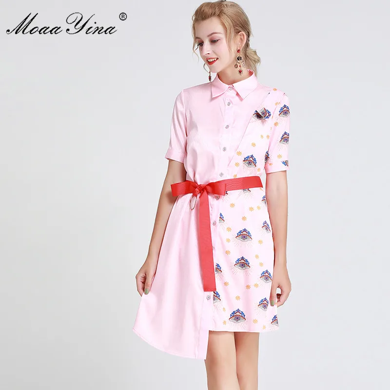 MoaaYina Fashion Designer Runway dress Spring Summer Women Dress Short sleeve Elegant Personality Lace-Up Pink Dresses
MoaaYina Fashion Designer Runway dress Spring Summer Women Dress Short sleeve Elegant Personality Lace-Up Pink Dresses