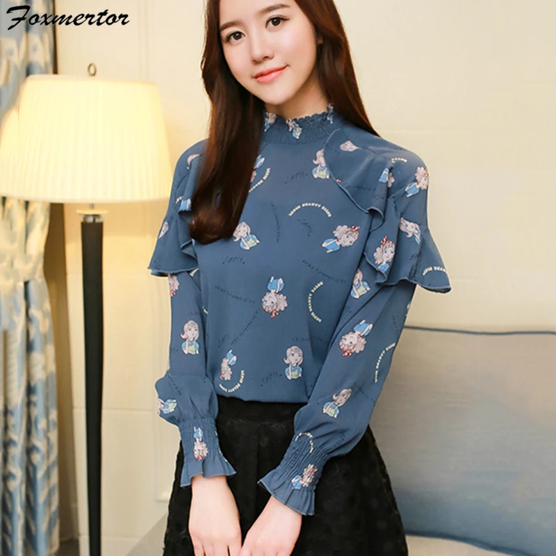 2019 Women Chiffon Shirt Fashion Office Workwear Female Elastic Cuff Elegant Ruffles Top Allover Floral Print Long Sleeve Blouse
2019 Women Chiffon Shirt Fashion Office Workwear Female Elastic Cuff Elegant Ruffles Top Allover Floral Print Long Sleeve Blouse