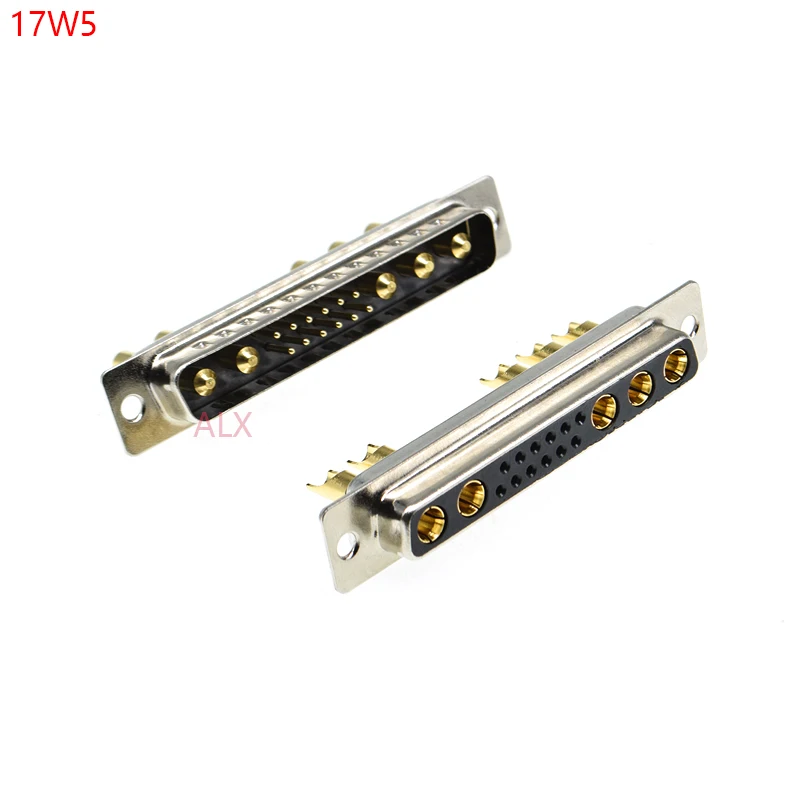 1PCS 17W5 30A Gold plated MALE FEMALE high current CONNECTOR D-SUB adapter solder type 12+5 plug jack high power 17 Position
1PCS 17W5 30A Gold plated MALE FEMALE high current CONNECTOR D-SUB adapter solder type 12+5 plug jack high power 17 Position