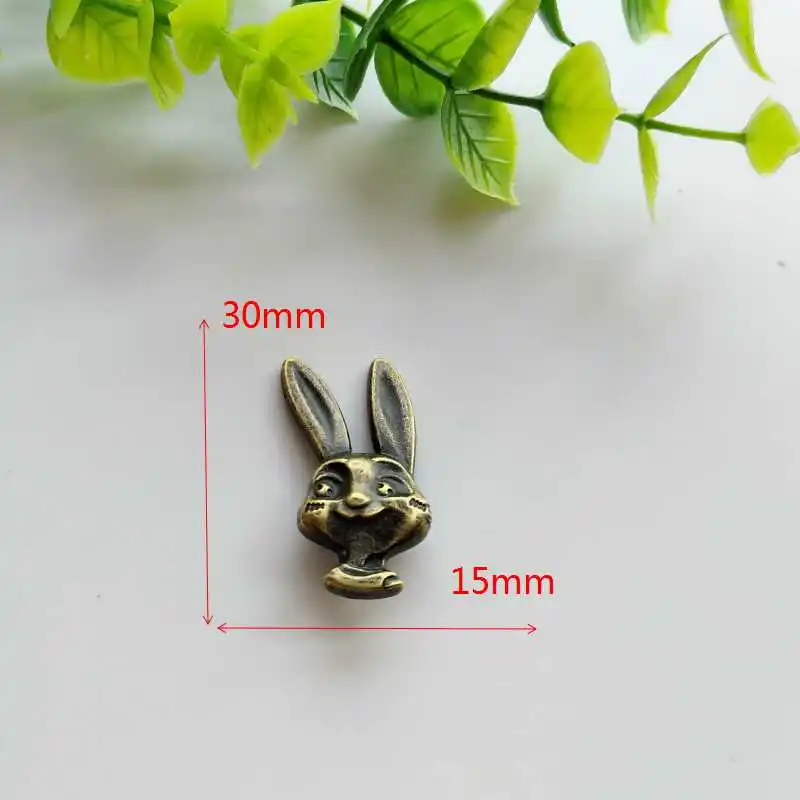 Rabbit Metal Snap Fastener Button Antique Bronze Animal Press Stud Popper 10pcs