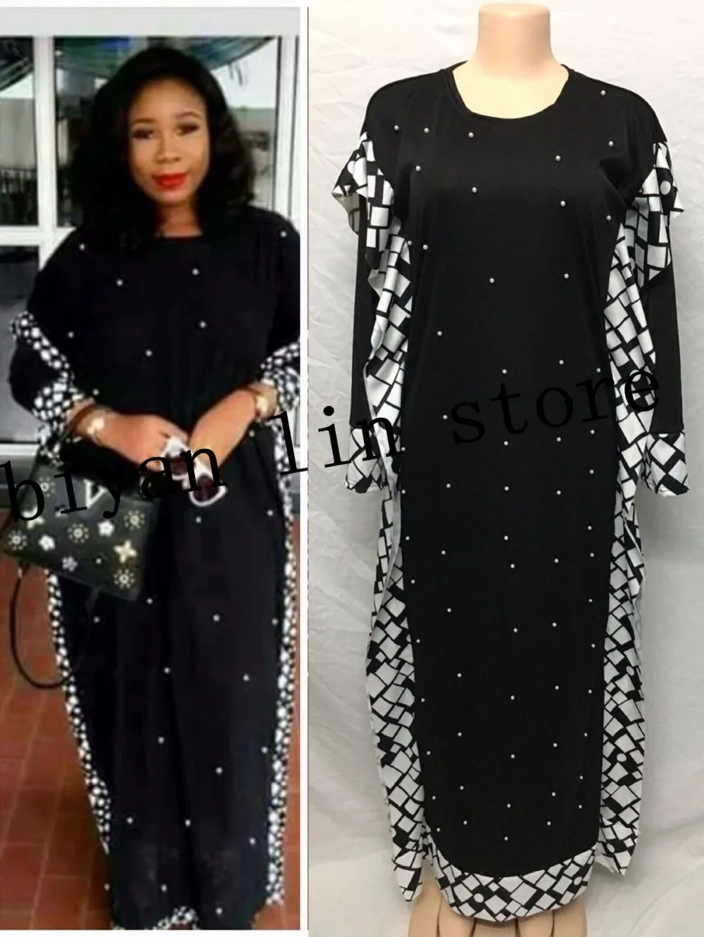 Dress Length:140cm. Bust:96cm~116cm.2018 New fashion African Elastic Bazin with beads Style Dashiki long Sleeve Famous dresses
Dress Length:140cm. Bust:96cm~116cm.2018 New fashion African Elastic Bazin with beads Style Dashiki long Sleeve Famous dresses