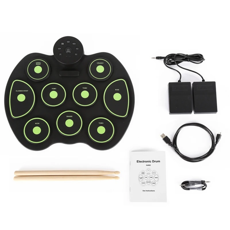 Portable Silicone Instruments 38x33x3cm Kit Thick Foldable Portable Silicone Jazz Drum USB Roll-up Electronic Percussion
Portable Silicone Instruments 38x33x3cm Kit Thick Foldable Portable Silicone Jazz Drum USB Roll-up Electronic Percussion