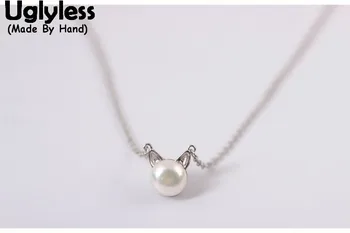Uglyless Real S925 Sterling Silver Animal Chokers Women Necklaces with Chains Lovely Cat Head Pendant Natural Pearl Fine Jewelry
Uglyless Real S925 Sterling Silver Animal Chokers Women Necklaces with Chains Lovely Cat Head Pendant Natural Pearl Fine Jewelry