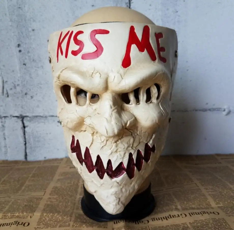 The Purge 3 Kiss Me Election Year full face Scary Cosplay Mask prop Horror Halloween
The Purge 3 Kiss Me Election Year full face Scary Cosplay Mask prop Horror Halloween