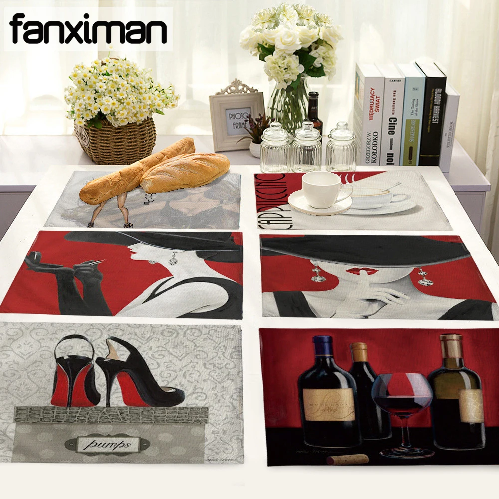 Modern Lady Print Placemat Cotton Linen Table Mat Dishware Coasters Cup Wine Mat Pad Kitchen Dinner Accessories
Modern Lady Print Placemat Cotton Linen Table Mat Dishware Coasters Cup Wine Mat Pad Kitchen Dinner Accessories
