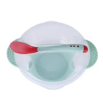 Infant Baby Feeding Bowl With Sucker+Temperature Sensing Training Spoon Baby Tableware Set Kids Feeding Bowl
Infant Baby Feeding Bowl With Sucker+Temperature Sensing Training Spoon Baby Tableware Set Kids Feeding Bowl