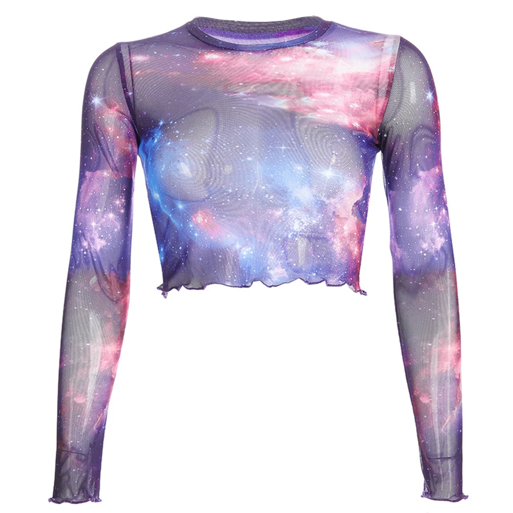 Female T-shirt 2019 Fashion Print Mesh T Shirt See Through Short Sleeve t shirt Casual Top Summer tshirt Ladies Costume
Female T-shirt 2019 Fashion Print Mesh T Shirt See Through Short Sleeve t shirt Casual Top Summer tshirt Ladies Costume