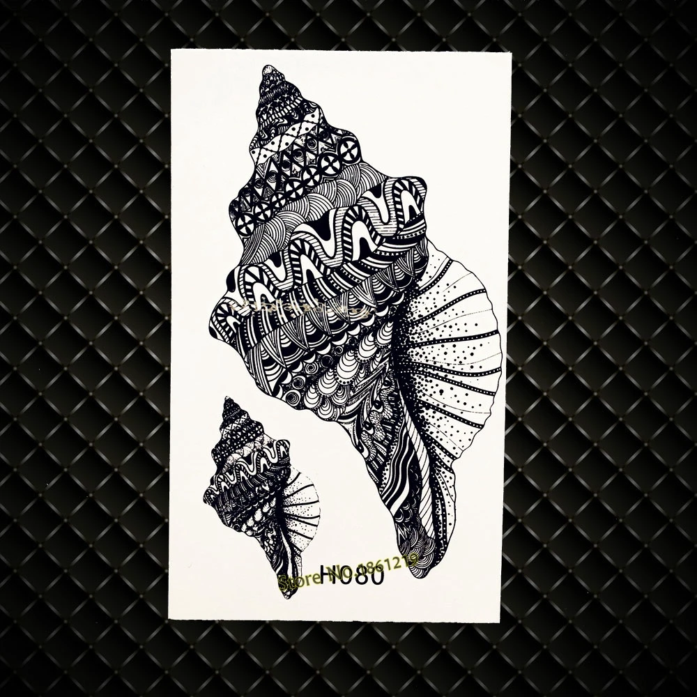 Beauty See Shell Temporary Tattoo Conch Designs Body Art Flash Tattoo Stickers GH080 Henna Pattern Jewelry Sticker Makeup Tips
Beauty See Shell Temporary Tattoo Conch Designs Body Art Flash Tattoo Stickers GH080 Henna Pattern Jewelry Sticker Makeup Tips