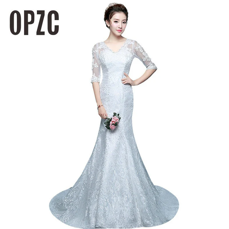 New Arrival Red White V Neck Lace half Sleeve Meermaid Wedding Dress 2017 Vestidos De Novia Vintage Count Train Appliques Brides
New Arrival Red White V Neck Lace half Sleeve Meermaid Wedding Dress 2017 Vestidos De Novia Vintage Count Train Appliques Brides