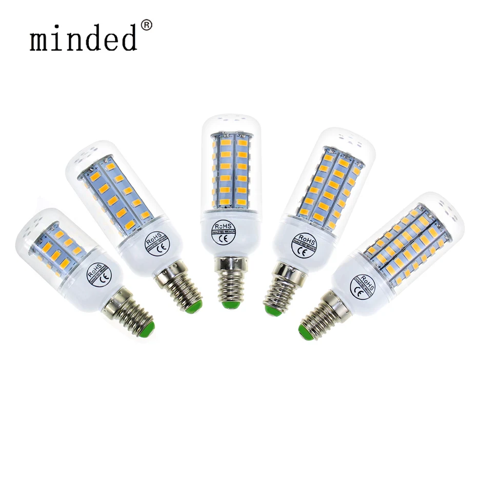 

E27 E14 LED Bulb SMD 5730 LED Corn Bulbs 220V 24 36 48 56 69leds lamp LED Bulb Lamp Chandelier LEDs Candle light Spotlight