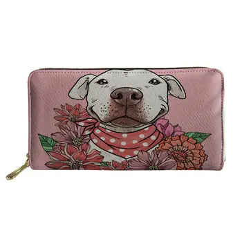 Noisy Designs Pink Women Slim Wallets Long Purse Wallet Female Bull Terrier Pattern Ladies Coin Pocket for Girls Money Bag 2018 
Noisy Designs Pink Women Slim Wallets Long Purse Wallet Female Bull Terrier Pattern Ladies Coin Pocket for Girls Money Bag 2018