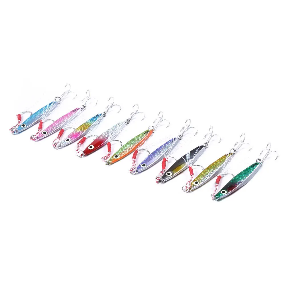 9Pcs New Metal Cast Jig Spoon Fishing Lure Lead Fish lure Hard Artificial Bait 3D Eyes Shore Casting Jigging 5 weight
9Pcs New Metal Cast Jig Spoon Fishing Lure Lead Fish lure Hard Artificial Bait 3D Eyes Shore Casting Jigging 5 weight