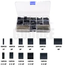 620 pièces Dupont 1 P 2 P 3 P 5 P 2X2 P connecteur 2.54mm, câble cavalier fil broche en-tête boîtier Kit mâle + femelle broche Terminal connecteur(China)
