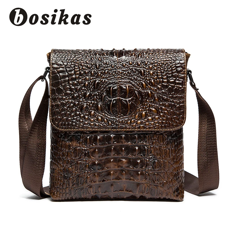 BOSIKAS Men's Bags Genuine Leather Male Crossbody Bags Man's Alligator Messenger Shoulder Bag Fashion Men Leather Phone Hasp Bag
BOSIKAS Men's Bags Genuine Leather Male Crossbody Bags Man's Alligator Messenger Shoulder Bag Fashion Men Leather Phone Hasp Bag
