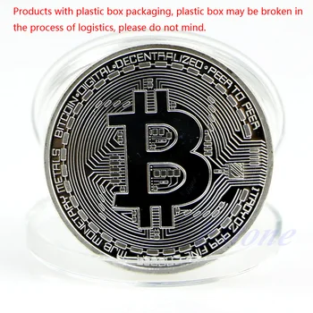 New Plated Silver Bitcoin Coin Collectible BTC Coin Collection Gift Physical Noncurrent Coin Aug22_18
New Plated Silver Bitcoin Coin Collectible BTC Coin Collection Gift Physical Noncurrent Coin Aug22_18