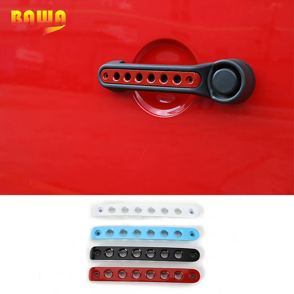 

BAWA Door Handles Decoration Bar Moulding for Jeep Wrangler 2007-2017 JK Zinc alloy Car Exterior Door Handle Accessories