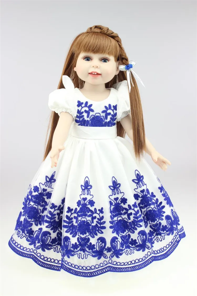American Doll Toys 18 inch 45cm Silicone Baby Girl Doll kids Birthday Gifts Fashion Doll Toys Playmate Brinquedo
American Doll Toys 18 inch 45cm Silicone Baby Girl Doll kids Birthday Gifts Fashion Doll Toys Playmate Brinquedo
